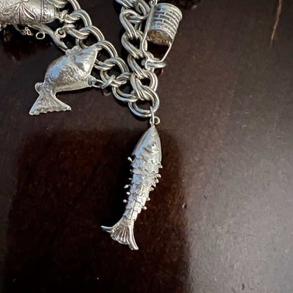 South Asian-Inspired Silver Charm Bracelet – 16 Charms - Picture 9 of 16